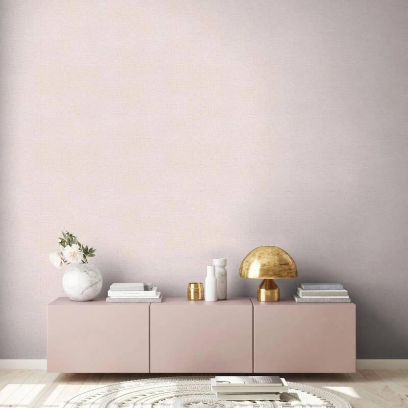 Livingwalls Tapete Uni Weiß und Beige 53 cm x 10,05 m AS-385282 von AS-Creation