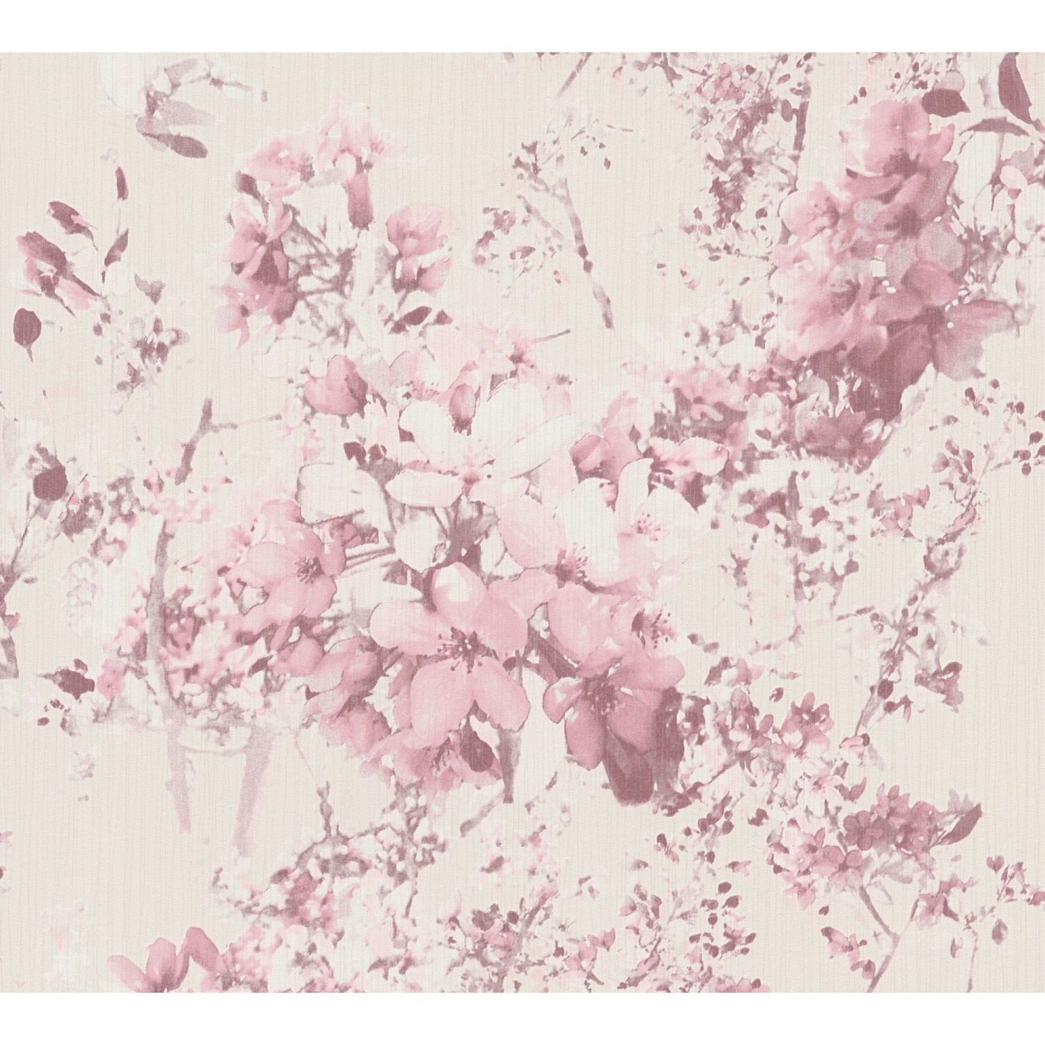 Vliestapete Attractive Blumen Matt Leicht Strukturiert Beige Rosa Lila FSC® von AS-Creation