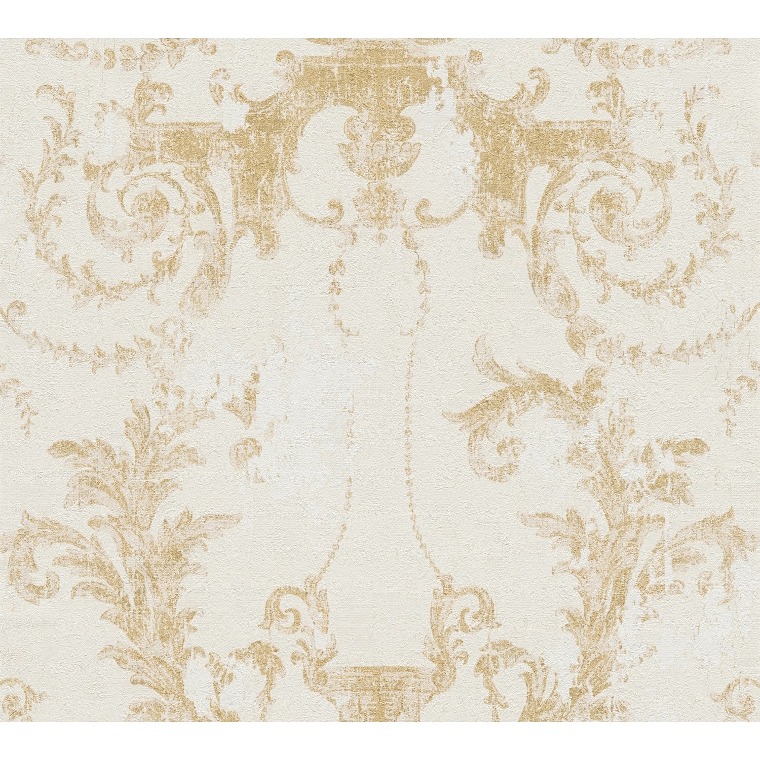 Vliestapete Barock Matt Leicht Strukturiert Gold Creme FSC® von AS-Creation