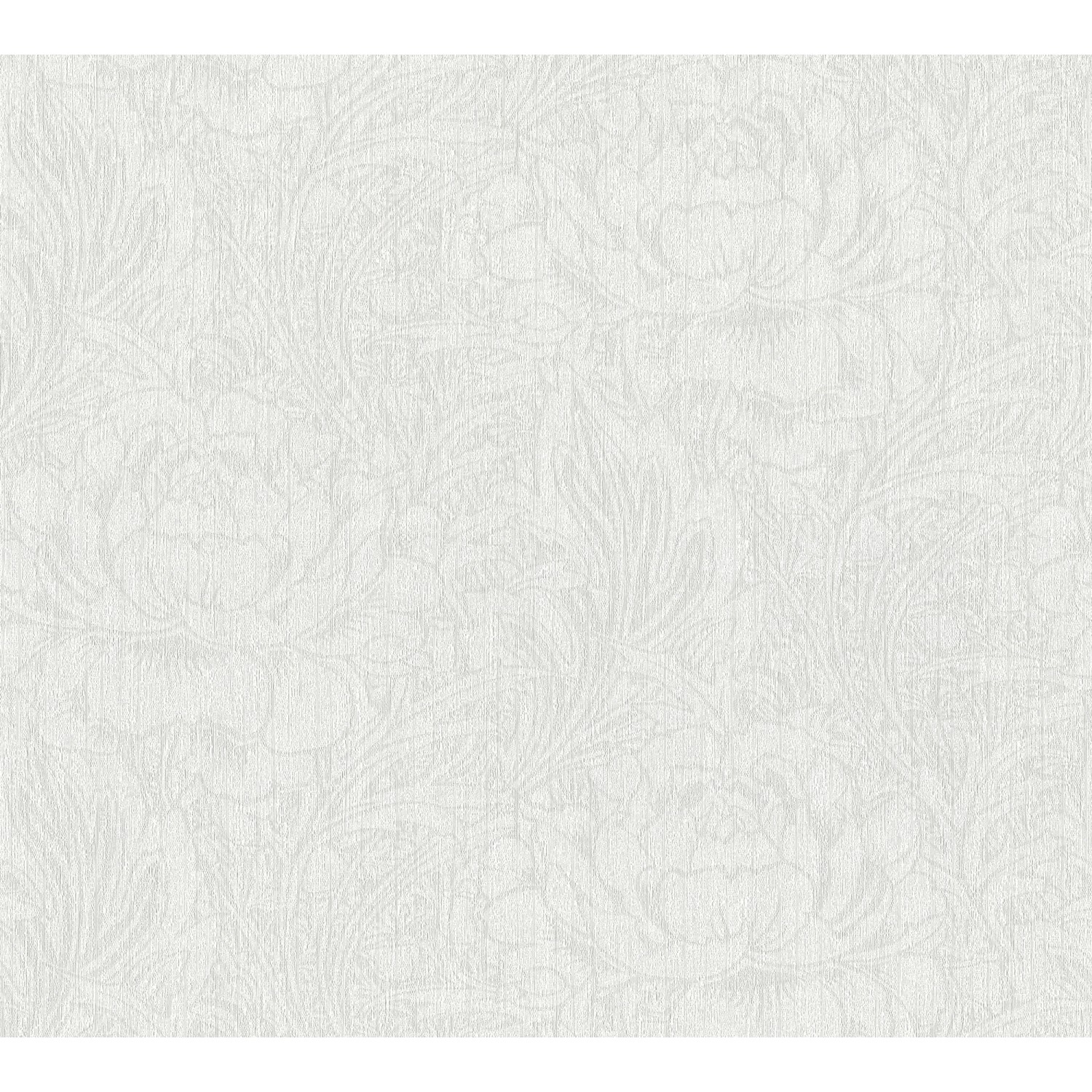 Vliestapete Blumen Weiß Grau FSC® von AS-Creation