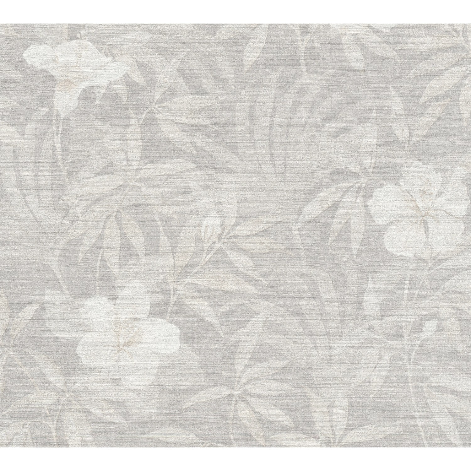 Vliestapete Blumentapete Dschungeltapete Matt Leicht Strukt. Beige Grau FSC® von AS-Creation