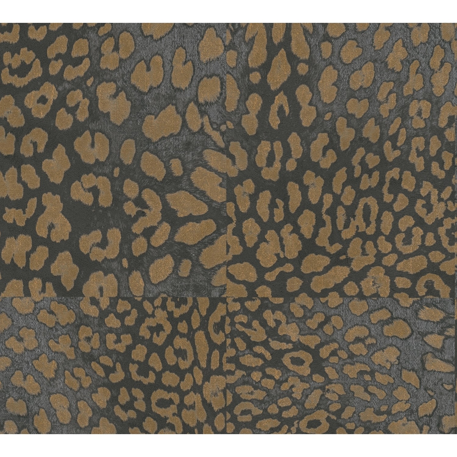 Vliestapete Leopardenmuster Matt Leicht Strukturiert Gold Schwarz FSC® von AS-Creation
