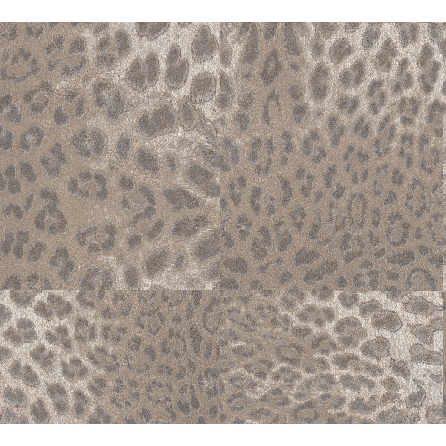 Vliestapete Leopardenmuster Matt Leicht Strukturiert Grau Weiß FSC® von AS-Creation