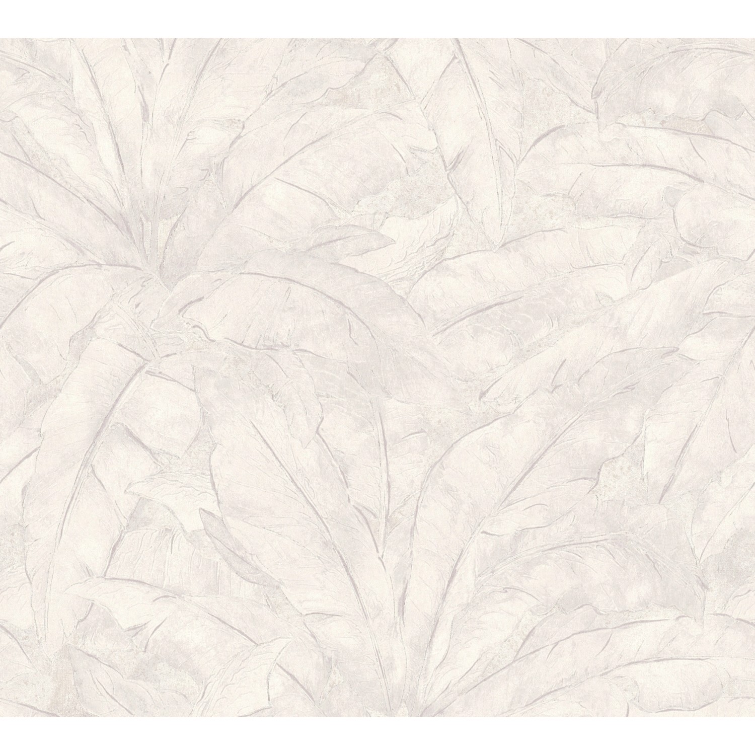 Vliestapete Metropolitan Stories Blätter Glänzend Strukturiert Grau Silber FSC® von AS-Creation