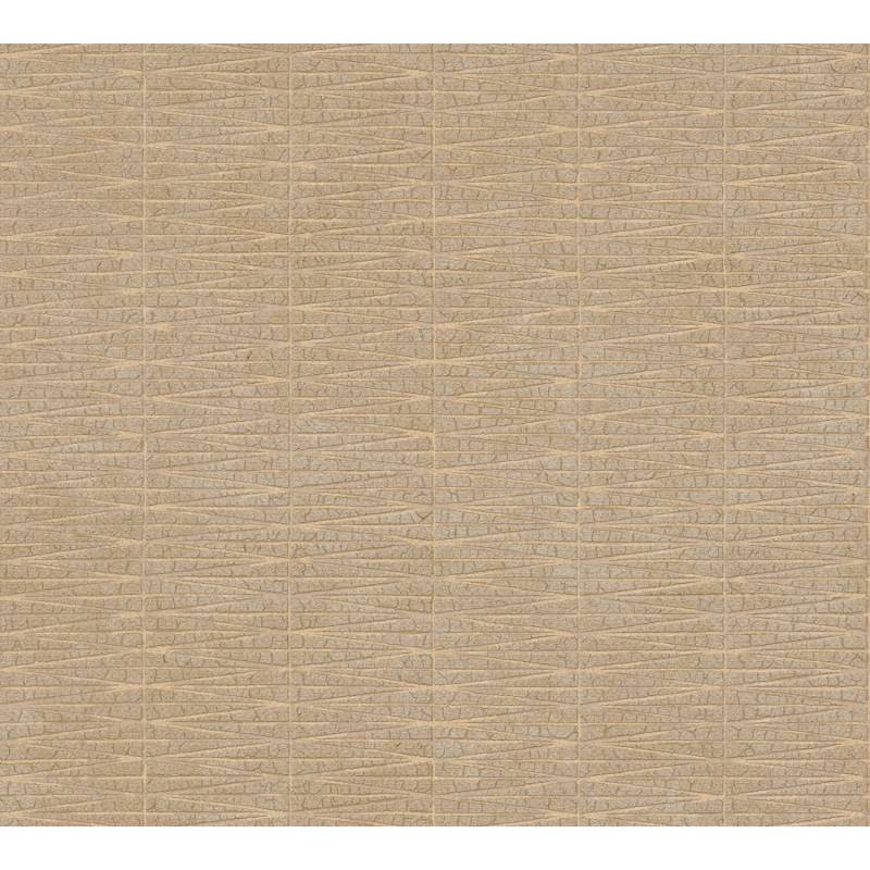 Vliestapete Muster Organisch Glänzend Strukturiert Metallic Braun FSC® von AS-Creation