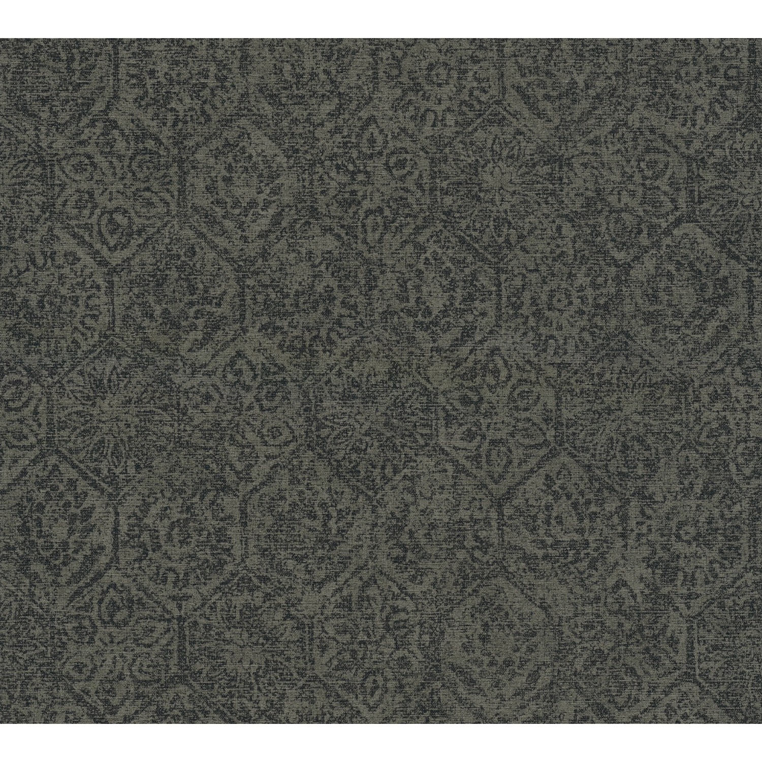 Vliestapete Orient Vintage Matt Leicht Strukturiert Grau Schwarz FSC® von AS-Creation