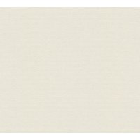 Vliestapete einfarbig 10,05 m x 0,53 m - Creme, Beige - einfarbige Unitapete mit Leinen-Struktur von AS Creation