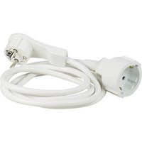 AS Schwabe 50211 Strom Verlängerungskabel Weiß 2m H05VV-F 3G 1,5mm² von AS Schwabe
