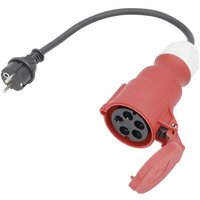 AS Schwabe 61371 Strom Adapterkabel 16A Schwarz 0.3m H07RN-F 3G 2,5mm² von AS Schwabe