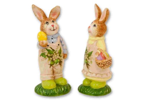 6 grosse Deko Hasen Glöckchen Osterhasen 14,5 cm Hase von AS