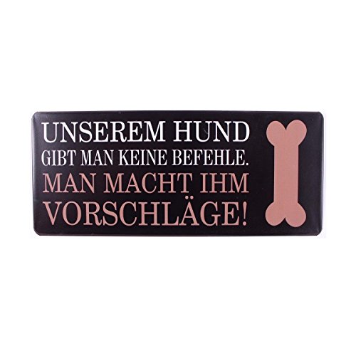 AS4HOME Blechschild - Unserem Hund gibt Man Keine Befehle. - Wandschild von AS4HOME