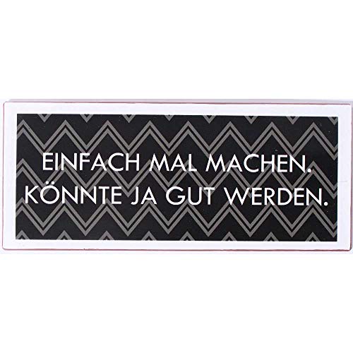 AS4HOME Blechschild im Vintage Look - Einfach mal Machen - Wandschild von AS4HOME
