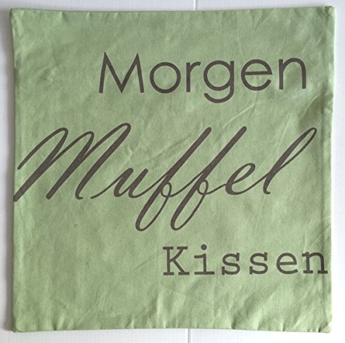 AS4HOME Kissenbezug Morgenmuffel Kissen ca 50 x 50 cm grün von AS4HOME