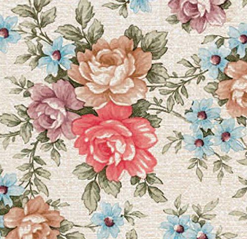 AS4HOME Klebefolie - Möbelfolie Blumen Romantic Rosen - 45 cm x 200 cm selbstklebende Folie - Dekorfolie Schrankfolie von AS4HOME