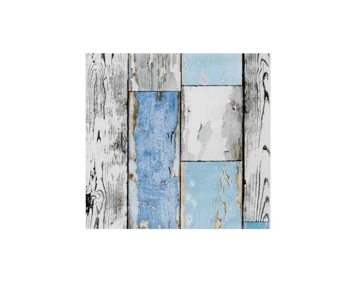 AS4HOME Möbelfolie Holzdekor- Möbelfolie Holz Scrapwood blau 90 cm x von AS4HOME