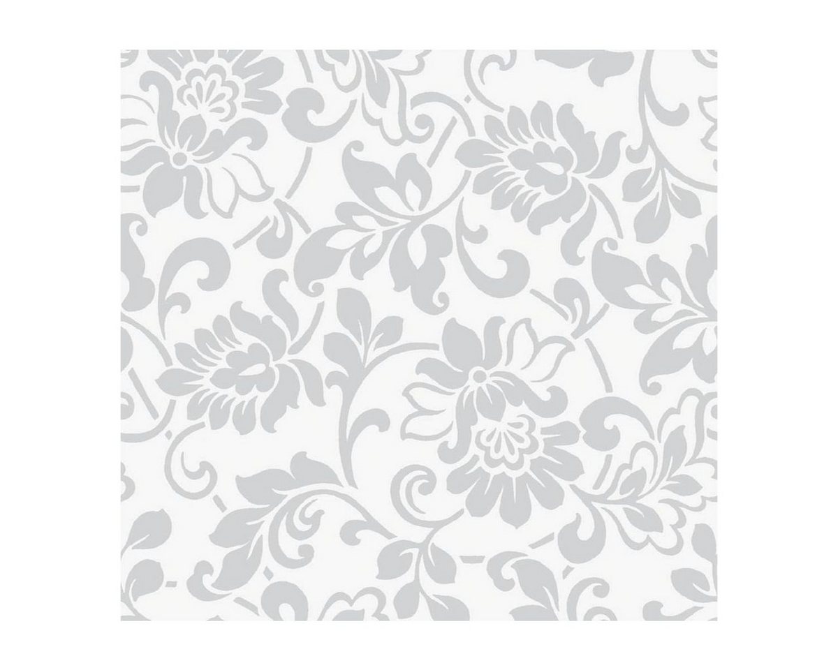 AS4HOME Möbelfolie Möbelfolie selbstklebend Ornamente Silber Grau, Muster: Schnörkelmuster von AS4HOME
