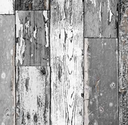 Klebefolie Holzdekor- Möbelfolie Holz Scrapwood grau dunkel - 90 cm x 200 cm Selbstklebefolie Dekorfolie von AS4HOME