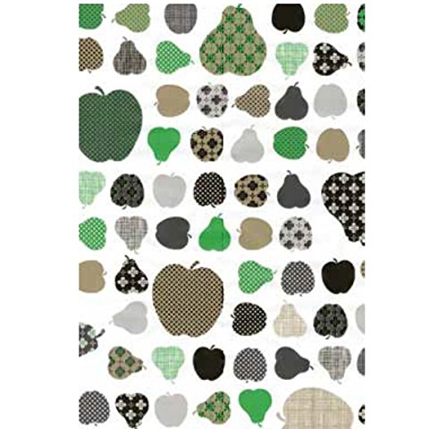Klebefolie - Möbelfolie Äpfel und Birnen grün - 45 cm x 200 cm Selbstklebende Folie mit Obst Motiv - Dekorfolie von AS4HOME