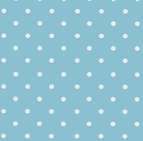 Klebefolie - Möbelfolie Blau Punkte - Dots 0,45 m x 2 m Selbstklebefolie Retro gepunktet - Bastelfolie von AS4HOME