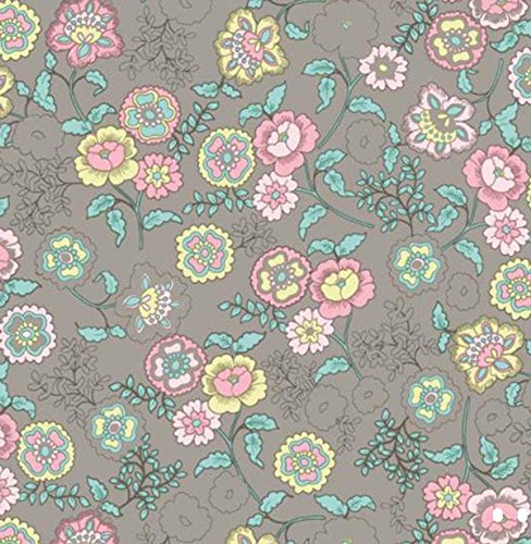 Klebefolie - Möbelfolie Fleur beige Blumen - 45 cm x 200 cm Selbstklebende Folie Blümchen Motiv - Dekorfolie Selbstklebefolie von AS4HOME