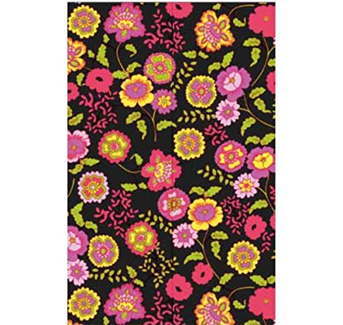 Klebefolie - Möbelfolie Fleur black Blumen - 45 cm x 200 cm moderne Selbstklebefolie Folie Dekorfolie mit Motiv von AS4HOME