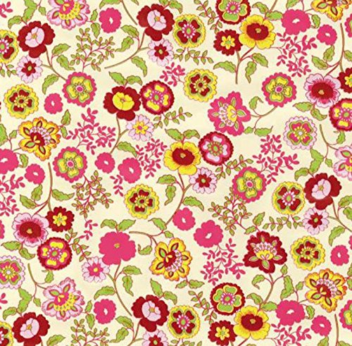 Klebefolie - Möbelfolie Fleur - bunte Blumen - 45 cm x 200 cm Selbstklebende Folie Blümchen Motiv - Dekorfolie Selbstklebefolie von AS4HOME