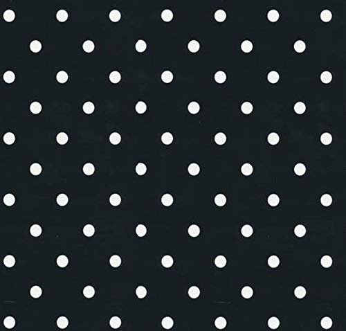 Klebefolie - Möbelfolie Schwarz Punkte - Dots - 45 cm x 200 cm Dekorfolie gepunktet von AS4HOME