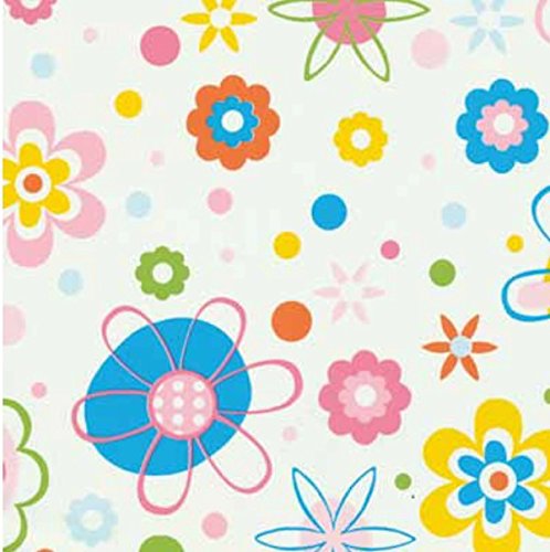 Klebefolie - Möbelfolie bunte Blumen - 45 cm x 200 cm Selbstklebende Folie Blumen Motiv - Dekorfolie Selbstklebefolie von AS4HOME