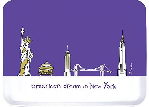 Serviertablett American Dream in New York - lila - Tablett ca 33 x 43 cm von AS4HOME