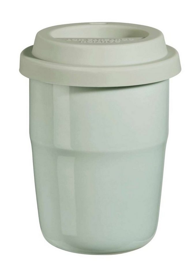 ASA SELECTION Becher cup & go Thermobecher mint Deckel mint 0,2 l, Porzellan/Silikon, Geschirr von ASA SELECTION