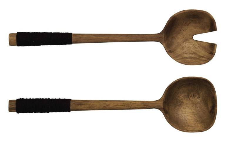 ASA SELECTION Besteck-Set Salatbesteck mit schwarzem Nylongriff Akazie, Akazie, Besteck von ASA SELECTION