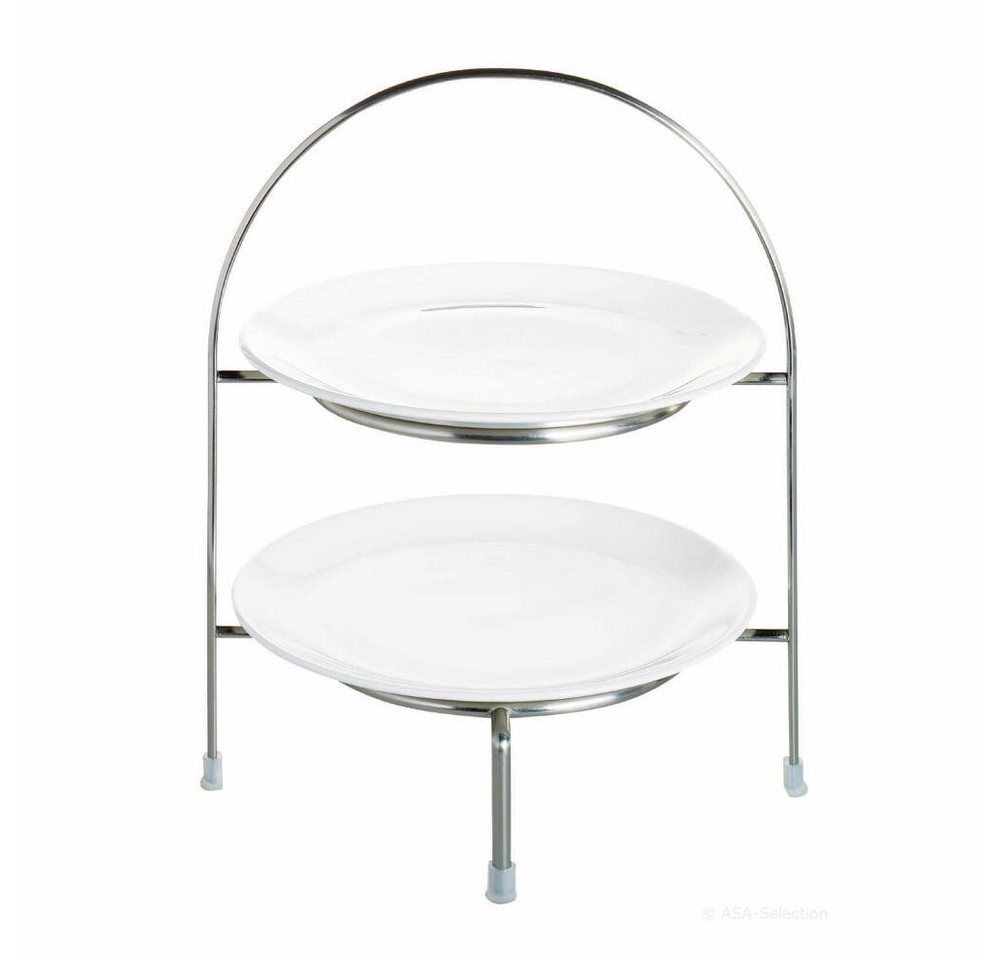 ASA SELECTION Etagere à table Etagere Gestell 2stufig Ø 21cm, Edelstahl von ASA SELECTION
