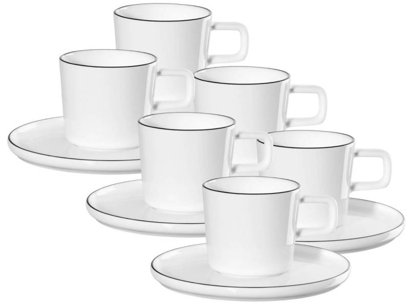 ASA SELECTION Geschirr-Set Selection à table oco ligne noire Espressotasse m U. 0,08l Set6, Fine Bone China von ASA SELECTION
