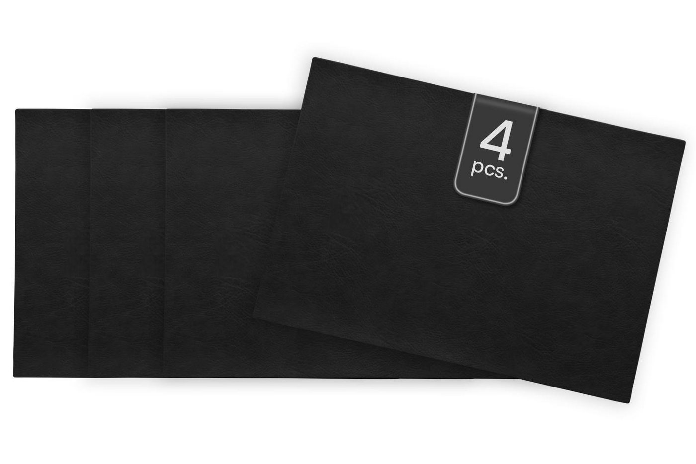 ASA SELECTION Platzset VEGAN LEATHER, Tisch-Set, Schwarz, B 33 cm, (Set, 4-St) von ASA SELECTION
