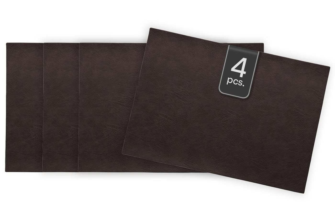 ASA SELECTION Platzset VEGAN LEATHER, Tisch-Sets, Dunkelbraun, B 33 cm, (4-St) von ASA SELECTION