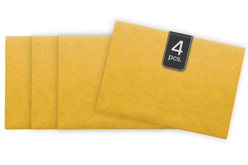 ASA SELECTION Platzset VEGAN LEATHER, Tisch-Sets, Gelb, B 33 cm, (Set, 4-St) von ASA SELECTION