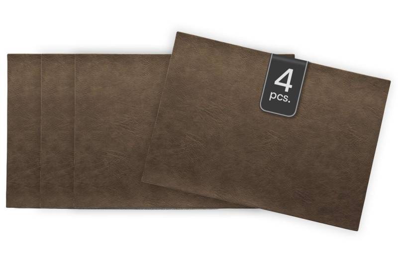 ASA SELECTION Platzset VEGAN LEATHER, Tisch-Sets, Nougatbraun, B 33 cm, (Set, 4-St) von ASA SELECTION