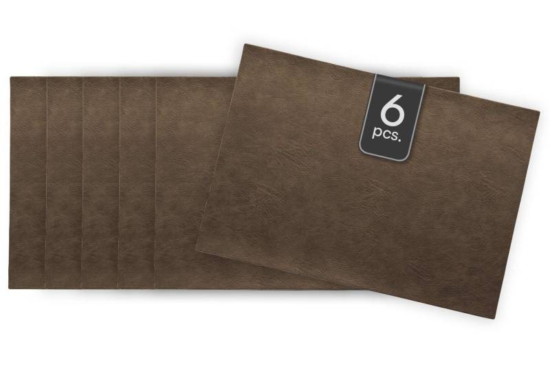ASA SELECTION Platzset VEGAN LEATHER, Tisch-Sets, Nougatbraun, B 33 cm, (Set, 6-St) von ASA SELECTION