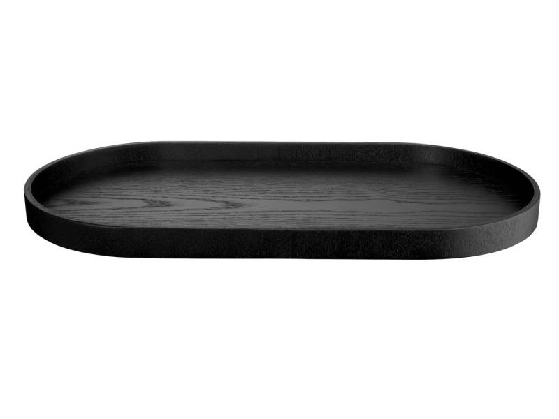 ASA SELECTION Tablett wood Holztablett oval schwarz 44x22,5cm, Natur, Küche, Kochen, Backen von ASA SELECTION