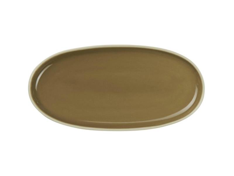 ASA SELECTION Servierteller semana Aperitifteller oval mocha 20x10x2,2cm, Steinzeug, (Aperitifteller) von ASA SELECTION