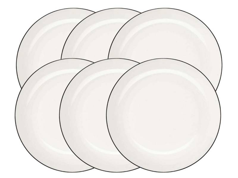 ASA SELECTION Teller-Set Selection à table ligne noire Dessertteller 14,5cm Set6 (6-tlg), Fine China von ASA SELECTION