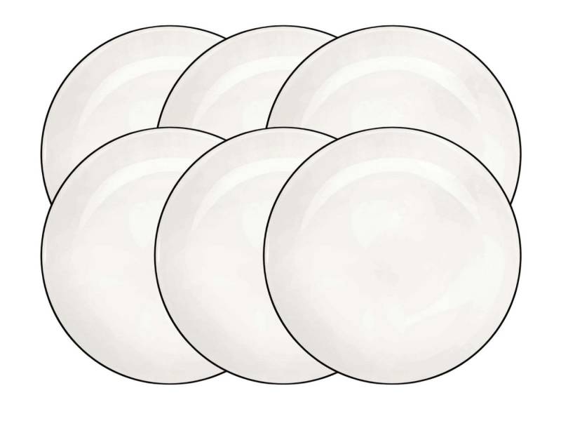 ASA SELECTION Teller-Set Selection à table ligne noire Dessertteller 21cm Set6 (6-tlg), Fine China von ASA SELECTION