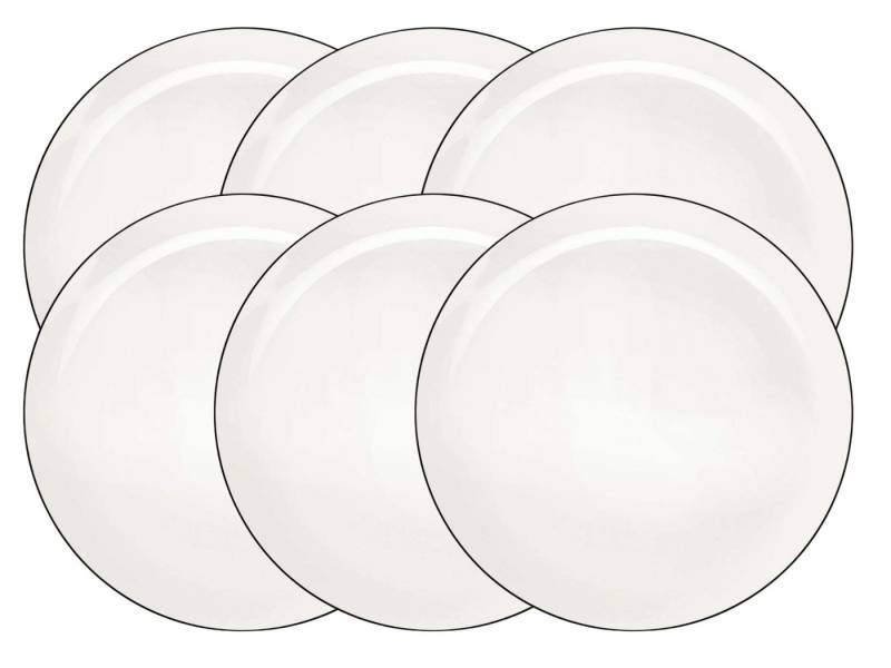 ASA SELECTION Teller-Set Selection à table ligne noire Teller flach 26,5cm Set6 (6-tlg), Fine China von ASA SELECTION