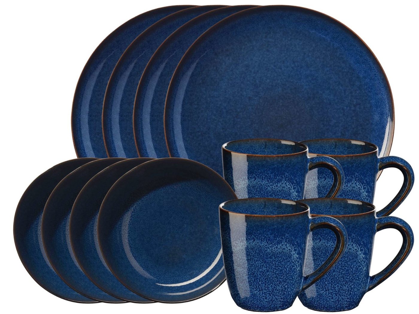 ASA SELECTION Tafelservice SAISONS Frühstücksset 12tlg midnight blue, Steinzeug von ASA SELECTION