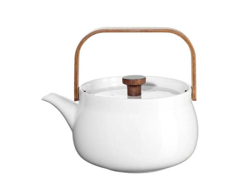 ASA SELECTION Teekanne Selection japandi Teekanne mit Holzgriff weiß 0,6l, 0.6 l, Geschirr von ASA SELECTION