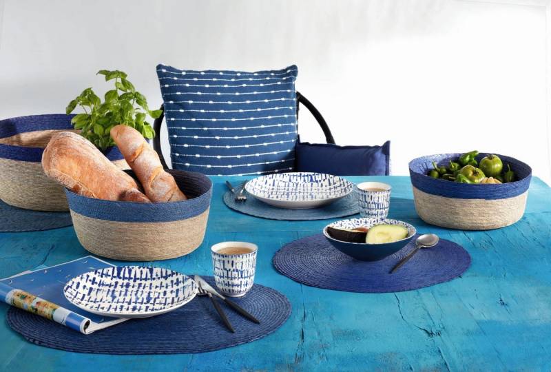 ASA SELECTION Teigschaber ASA Selection makaua Korb S natur, hellblauer Rand von ASA SELECTION