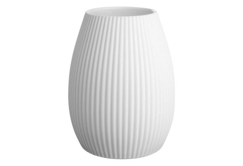 ASA SELECTION Tischvase Vase RICA, Weiß matt, Ø 18,7 x H 24 cm, (1 St), Porzellan, Rillenoptik von ASA SELECTION