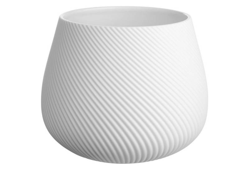 ASA SELECTION Tischvase Vase RICA, Weiß matt, Ø 19,7 x H 16 cm, (1 St), Porzellan, Rillenoptik von ASA SELECTION
