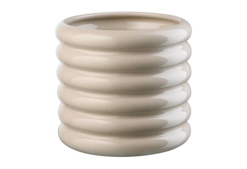 ASA SELECTION Übertopf Pflanzentopf LOOPY, Sandfarben, Ø 14 x H 15 cm, (1 St), Steingut, glänzend von ASA SELECTION