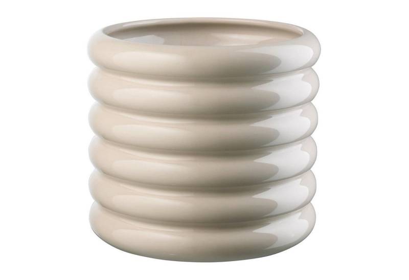 ASA SELECTION Übertopf Pflanzentopf LOOPY, Sandfarben, Ø 18 x H 19 cm, (1 St), Steingut, glänzend von ASA SELECTION